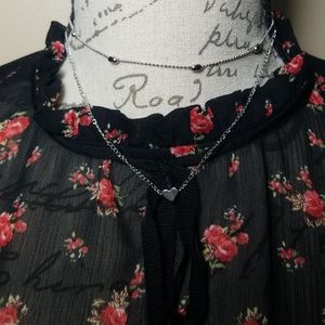 Heart detail layered chain necklace *Brand New*